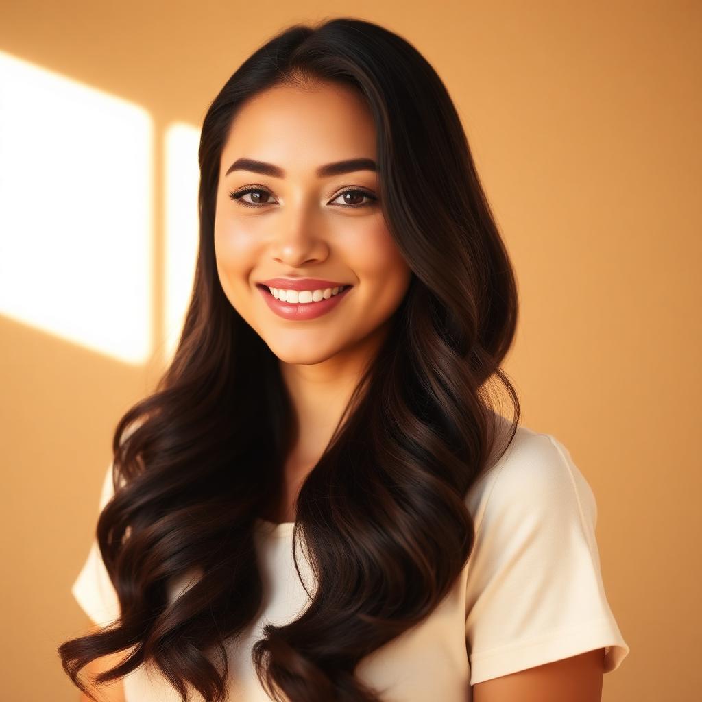Kae, founder of kaesbeauty, with long glossy healthy hair